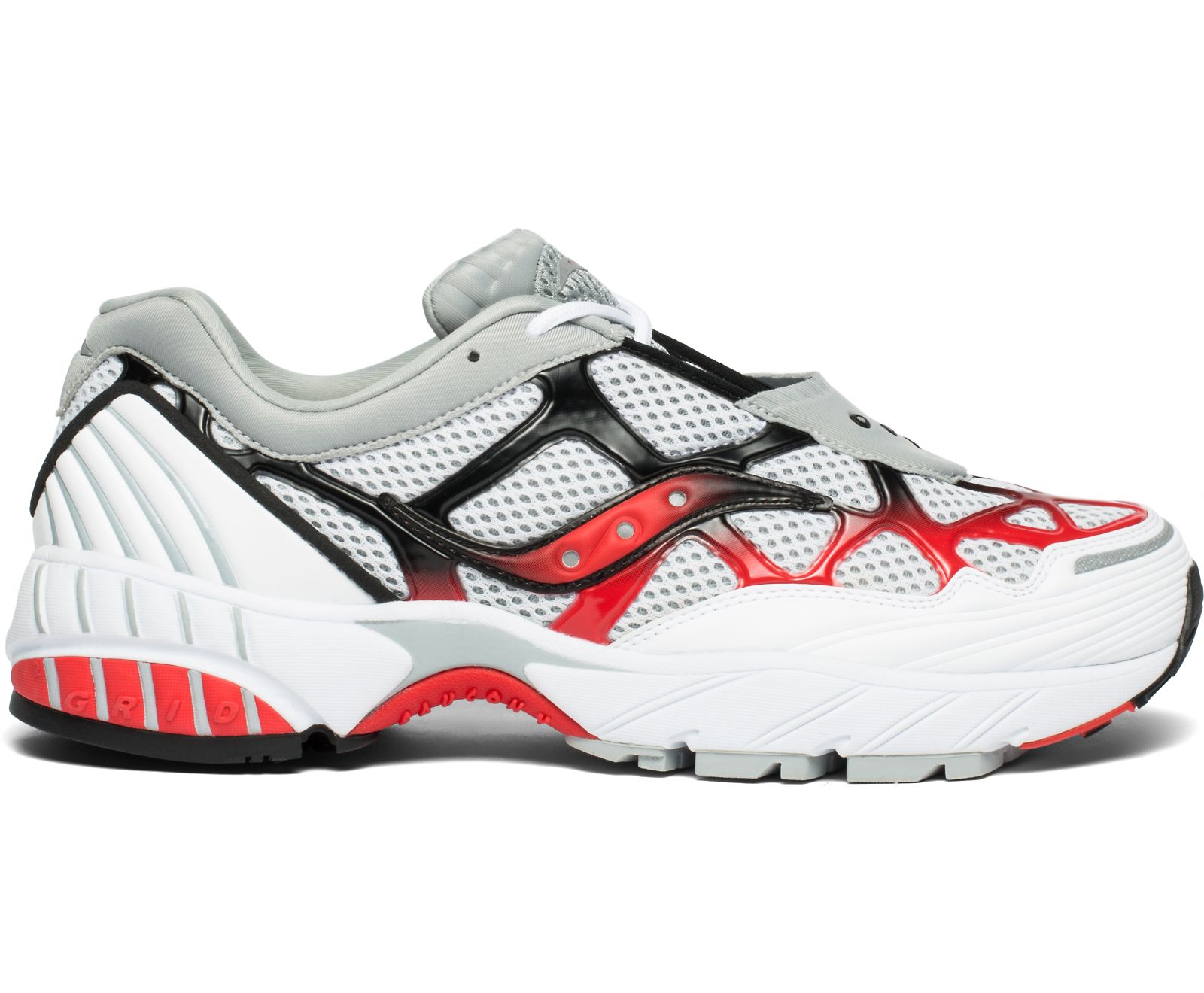 Saucony Grid Web Men's Originals White / Grey / Red | Canada 373OKIR